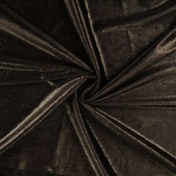 Tissu Velours Foil Or noir 