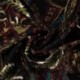 Tissu Serge de Viscose Imprimé Végétale Lie de Vin