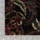 Tissu Serge de Viscose Imprimé Végétale Lie de Vin