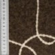 Tissu Nuza Brodé Poils Longs Chocolat 