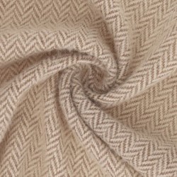 Tissu Maille Chevrons Beige