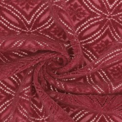 Tissu Dentelle Chenillée Rose