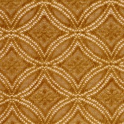 Tissu Dentelle Chenillée Moutarde 