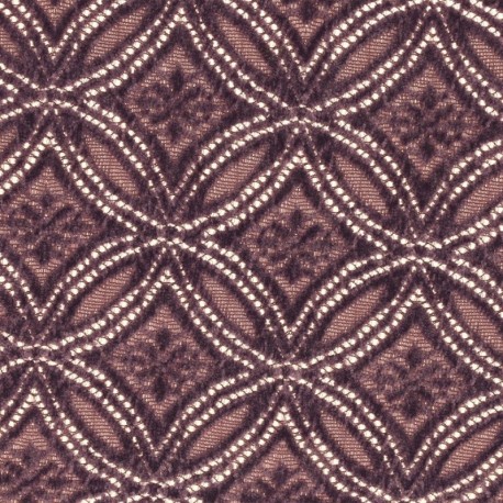 Tissu Dentelle Chenillée Violet 