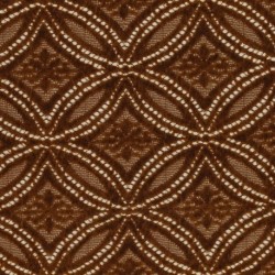 Tissu Dentelle Chenillée Marron 
