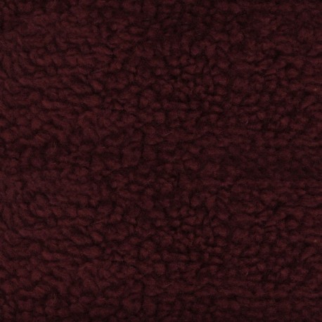 Tissu Suédine Envers Mouton Bordeaux 