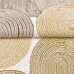 Tissu Jacquard Géométrique Grimaldi Ocre