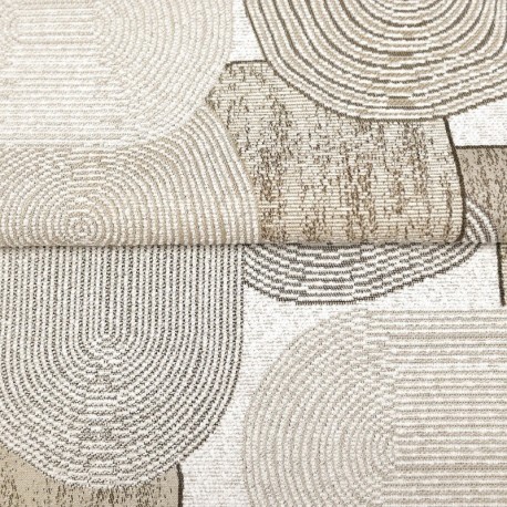 Tissu Jacquard Géométrique Grimaldi Coloris Lin 