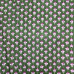 Tissu Taj Mahal Imprimé Esprit Blockprint Vert 