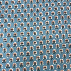 Tissu Taj Mahal Imprimé Esprit Blockprint Ciel