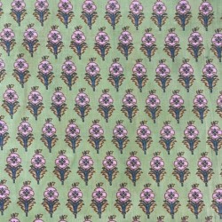 Tissu Taj Mahal Imprimé Esprit Blockprint Vert