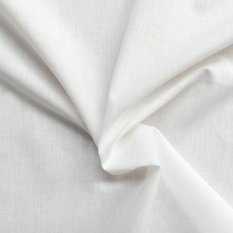 Tissu Bianco Coton Blanc 
