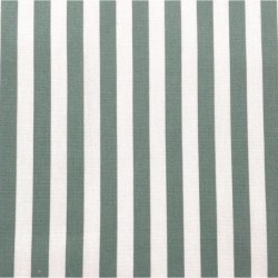 Tissu Camille Cretonne Rayure Sauge