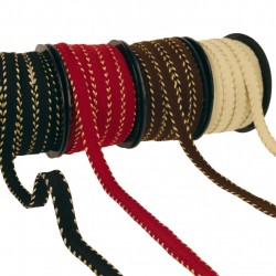 Tresse plate lisieres or