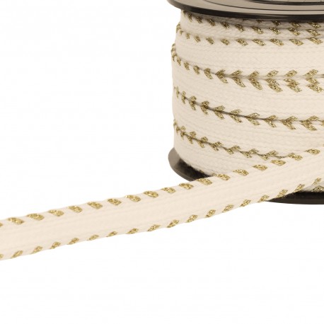 Tresse plate lisieres or