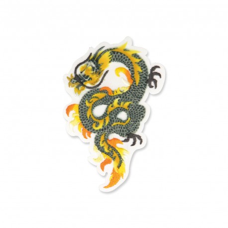 Ecusson dragons - Orange/gris