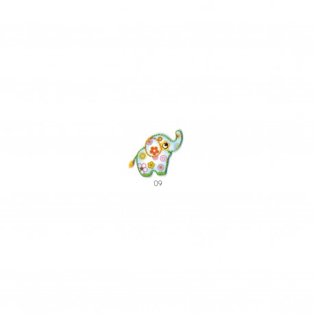 Pm motif avec fleurs - Eléphant