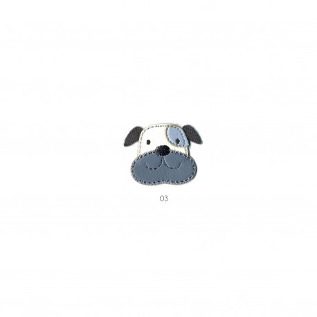 Tete animal simili cuir - Chien