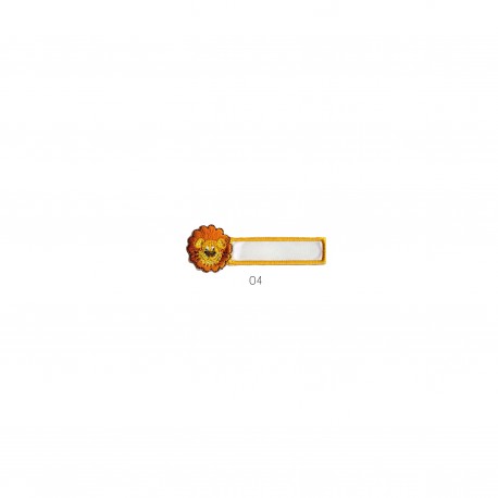 Etiquette nom - Lion orange