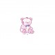 Ourson chaton feutrine - Ourson rose