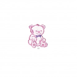 Ourson chaton feutrine - Ourson rose