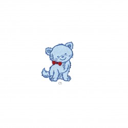 Ourson chaton feutrine - Chaton bleu