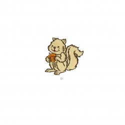 Ecureuil/chiot feutrine - Ecureuil beige