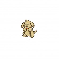 Ecureuil/chiot feutrine - Chien beige