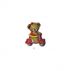 Animaux vehiculés - Ourson scooter