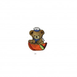 Animaux vehiculés - Ourson bateau