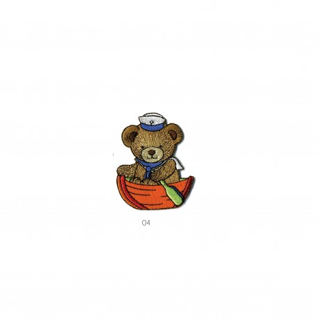 Animaux vehiculés - Ourson bateau
