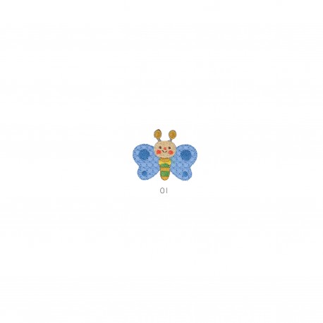 Petit papillon - Bleu