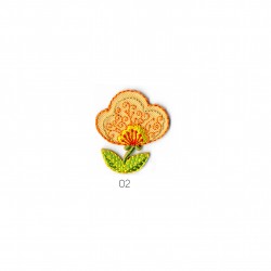 Fleurs et animaux - Fleur 3,5x2,5cm