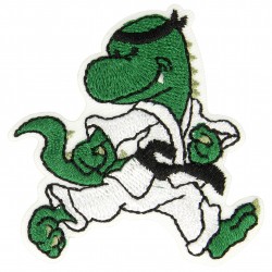 Ecussons monstre & co - Croco judo vert