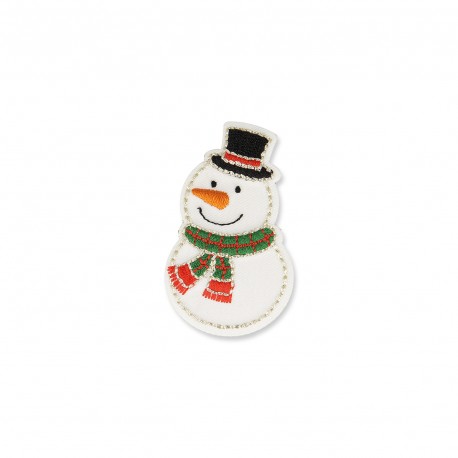 Ecusson noel - Bonhomme neige